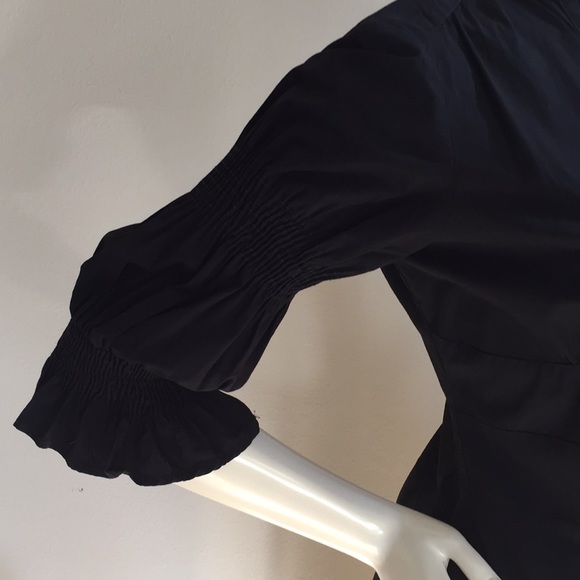 New!  Beautiful Zara Elizabethan Black Blouse - Picture 3 of 3